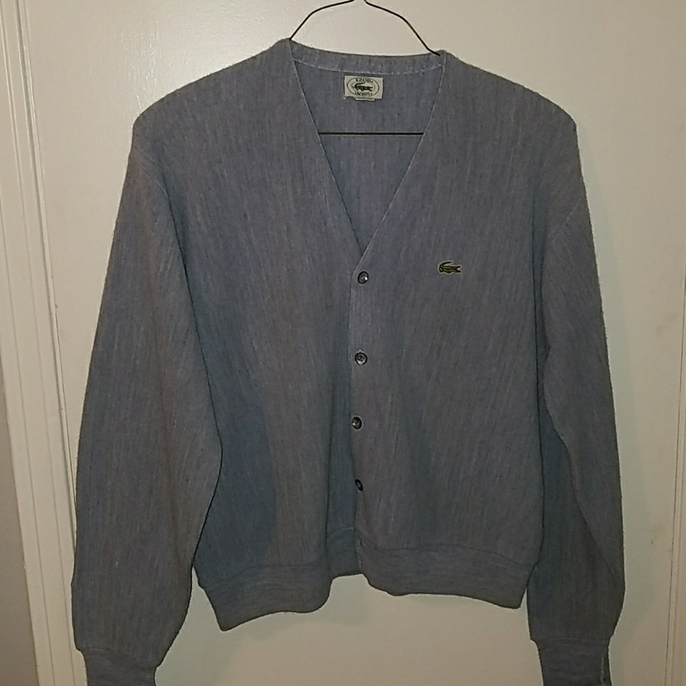 Vintage Light blue lacoste cardigan